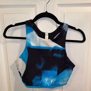 S Under Armer sports bra blue/black/white